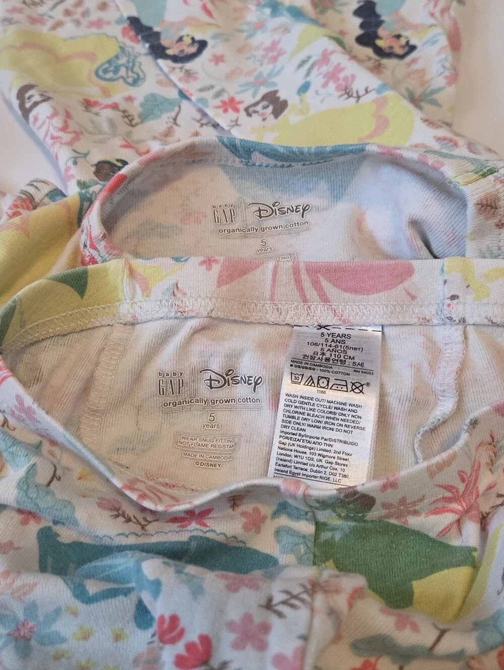 Baby Gap X Disney Princess Pajama Set
